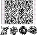 Tintnut Black White Leopard Permanent Vinyl Adhesive Vinyl 8 Pcs 12x10in | by Tintnut
