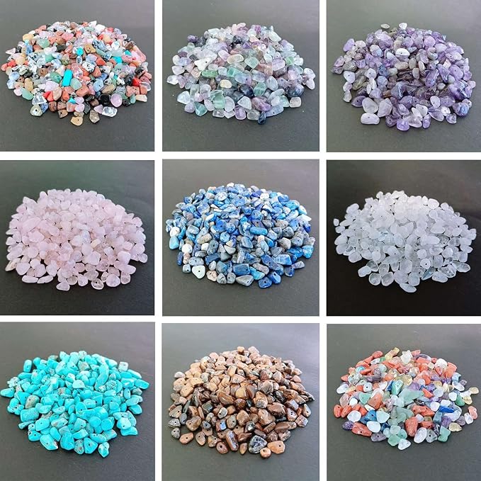 LAIDANLA Blue Turquoise 400pcs Natural Chip Stone Beads 5-8mm Healing Crystal - Image 3