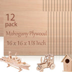 12 Pcs Mahogany Plywood Sheets, School DIY Projects, CNC Cutting, and Wood by Vemkyrio
