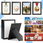 VOKOY 5 Pack 4" x 6" Shadow Box Frame, Small Wood Hollow Picture Frame - Image 5