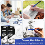 Humyoun 180 Pcs Graphite Sketch Pencil Set Professional Drawing Pencils - Image 6