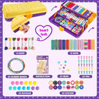 TingingYuli Friendship Bracelet Making Kit, 3-Layer Storage Box, Gift 6-12 | - Image 2