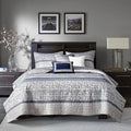 Madison Park Queen Quilt Set Lustrous Jacquard & Glitter Accent Coverlet Set by MADISONPARK