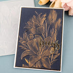3D Embossing Folder for Card Making Lily Floral Background Plastic Embossing - Image 7