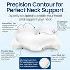 Cervical Neck Pillow for Sleeping, Ergonomic Contour Soft Non Collapsing Memory - Image 5