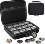 46mm Coin Capsules with Foam Gasket and Storage Organizer Box, Coin Storage by WAEKIYTL