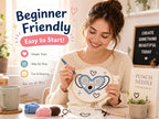 Clberni Punch Needle Kit Adult Beginners, Punch Needle Pillow Kits All-in-One - Image 4