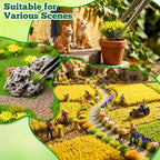 Warmtree 175 Pcs Static Grass Bushy Tufts Miniature Colorful Flower Cluster - Image 5
