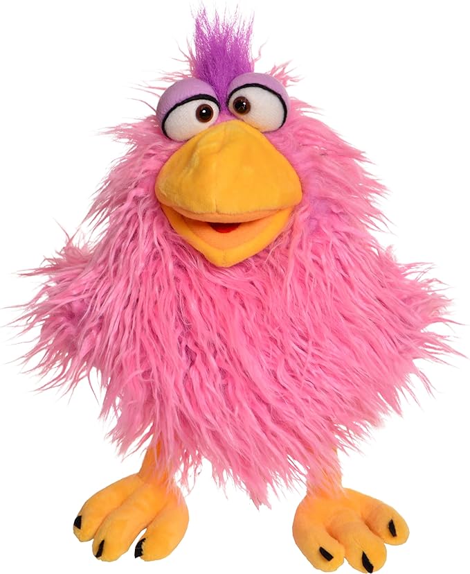 Living Puppets - Cheeks the Pink Chicken, 14 Inch Plush Hand Puppet by PlayfulMinds-Toys