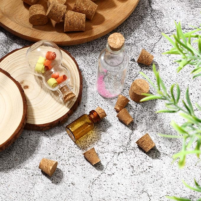 Jetec 120 Pcs Tapered Cork Stoppers, Wood | Variety Pack Corks, Wine Beer Glass - Image 6