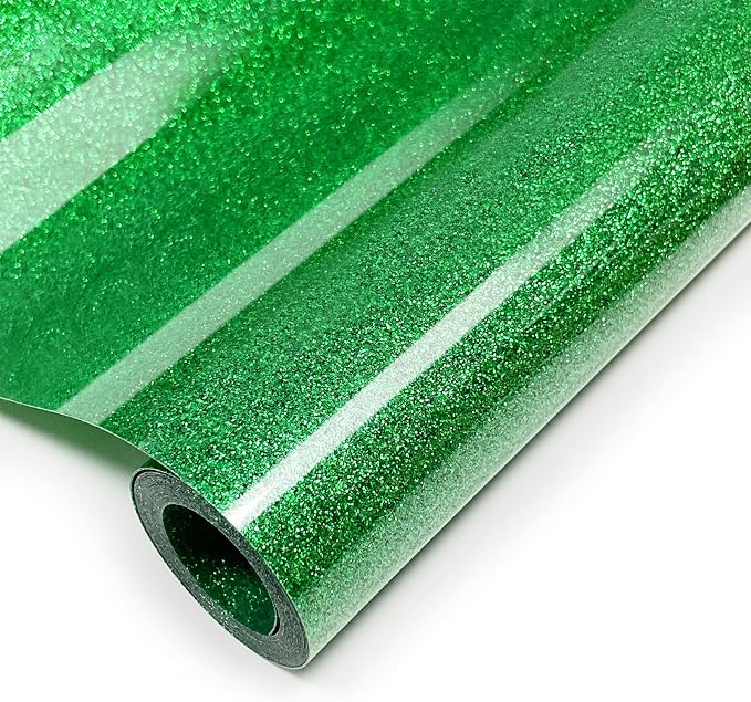 Glitter Iron On 12in X 8ft, HTV Heat Transfer Vinyl | Glitter HTV Easy to Cut & by YIWLOER