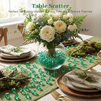 DomeStar 150PCS Fake Ice, Vase Fillers Green Acrylic Fake Diamonds Plastic Gems - Image 4