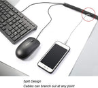10ft - 1/2 inch Braided Cable Management Sleeve Cord Protector - Self-Wrapping - Image 3