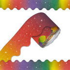 70Ft Shine Rainbow Bulletin Board Borders，Scalloped Poster Boards Decorations by Unknown