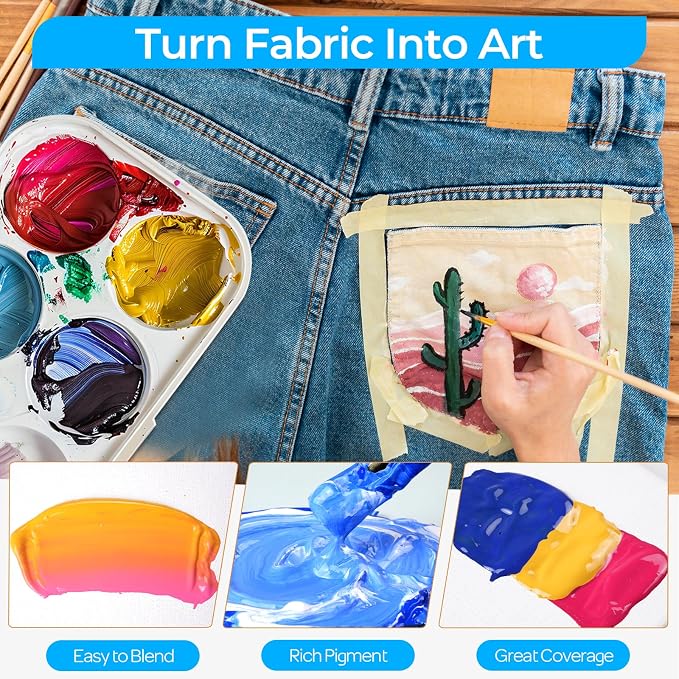 Nicpro 12 Colors Fabric Paint - Image 4