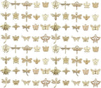 WOCRAFT 60pcs KC Gold Butterfly Bracelet Charms by WOCRAFT