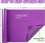​TORC Purple Glitter HTV Purple Heat Transfer Vinyl HTV Rolls - Image 3