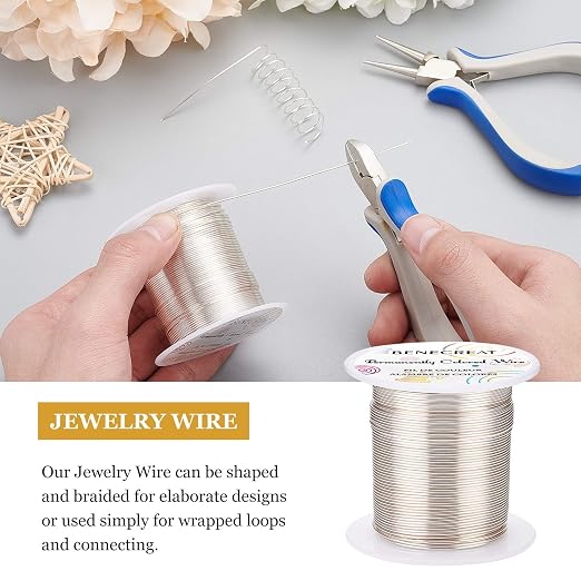 BENECREAT 20 Gauge 32 Yards Silver Jewelry Wire - Image 4