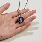Yocoyee Galaxy Planet Pendant Necklace Glow in Dark Double Side Glass Crystal - Image 4