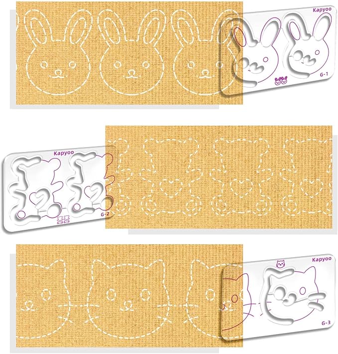 3Pcs Free Motion Quilting Templates by Kapyoo