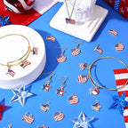 SANNIX 90 Pcs American Flag Charms, Patriotic Enamel Charms - Image 2