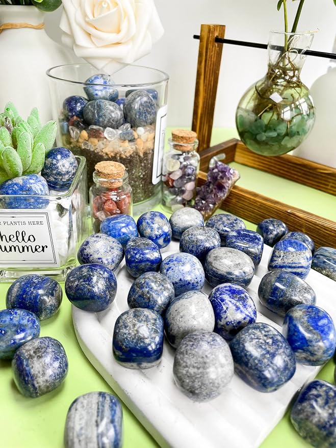DUQGUHO Lapis Lazuli Healing Crystals Stones Set Natural Crystals Bulk - Image 2