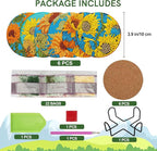 EWJRNSF 6 PCS Sunflower Diamond Painting Coasters Kit - Image 2
