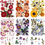 9 Packs of 200 Pressed Dried Flowers and Leaves - Image 2
