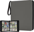 GERMUN 3 Ring 9 Pocket Zipper Card Binder, 720 Double Sided Standard PU Trading by GERMUN
