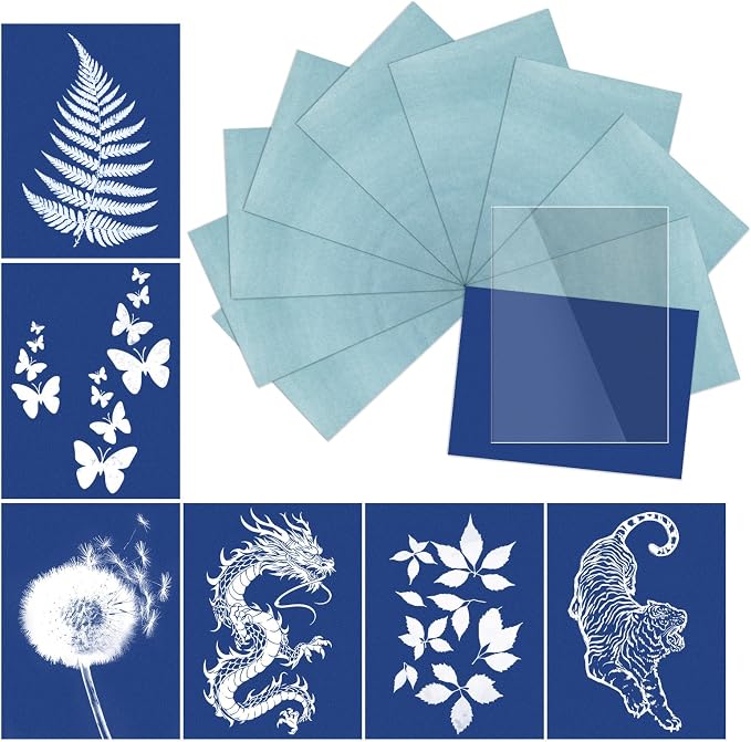 10 Pcs Sun Print Paper Kit Cyanotype Paper, A5 Cyanotype Paper by GCTWFYK
