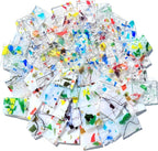 ILLUCKAI 2.2lb Stained Glass Scraps Floral Patterns Collection, Irregular - Image 3