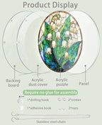 Acrylic Puzzle Suncatcher, Lily Valley White Sun Catcher - Image 6