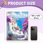 ESRICH Canvas Boards for Painting, 5 Pack 9x12 Canvases for Painting Cotton - Image 2