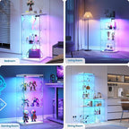 Dystler 3-Tier Glass Display Case, RGB LED Lights - Image 8