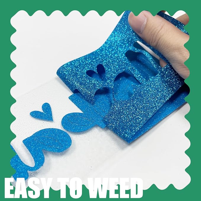Glitter Iron On 12in X 5ft, HTV Heat Transfer Vinyl | Glitter HTV Easy to Cut & - Image 4