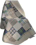 Greenland Home Oxford 100% Cotton Throw Blanket, Tan 50 x 60 in - Image 3