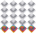 20/40 Pcs White Bandanas for Tie Dye DIY Blank Cotton Bandanas Plain by Fivebop