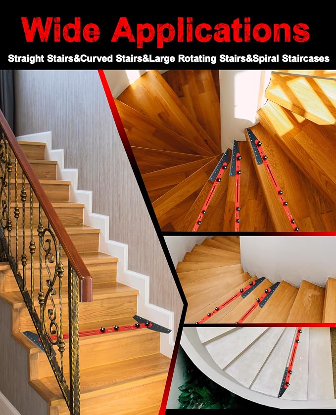 Stair Tread Template Tool, 8-60 inches Solid Aluminum Stair Tread Jig - Image 4