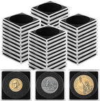 80 Pcs Adjustable Acrylic Coin Holder, Coin Collection Cases by Fansunta