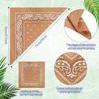 100 Pack Bandanas Unisex Paisley Bandanas Bulk Multi Purpose Cowboy Head Wrap - Image 3