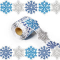 69 Feet Winter Snowflake Bulletin Board Borders, Shine Scalloped Borders by WUYUEJXI