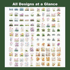 240PCS Floral PET Stickers – Die-Cut Botanical Landscape Stickers - Image 5