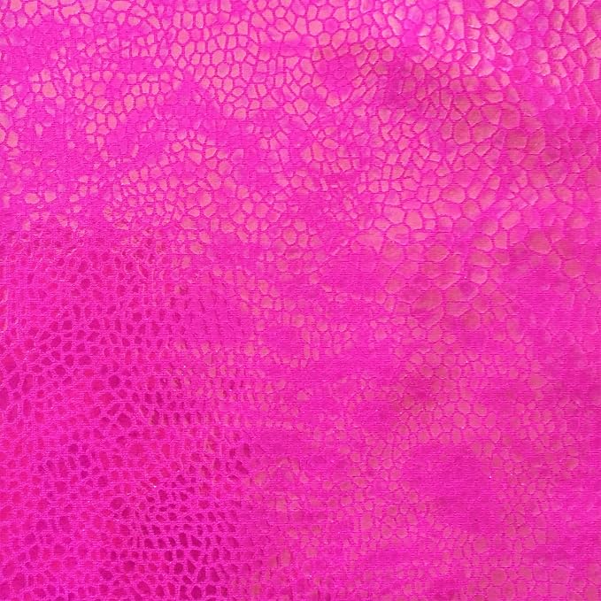 Generic Snake Skin HOLOGRAM 4-Way STRETCH Nylon-Spandex Foil Fabric 58/60"" Wide - Image 2