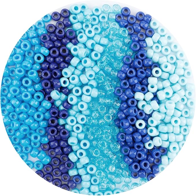 QPIXVB Blue Beads, Small Cute Circle Bead by QPIXVB