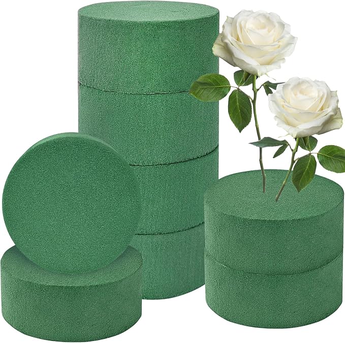 8 Pcs Round Floral Foam, Florist Plant Foam Block by OJYUDD