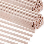 Yulejo 60 Pieces Balsa Wood Sticks 1/8 x 1/8 x 12 Inch Hardwood Square Dowels by Yulejo