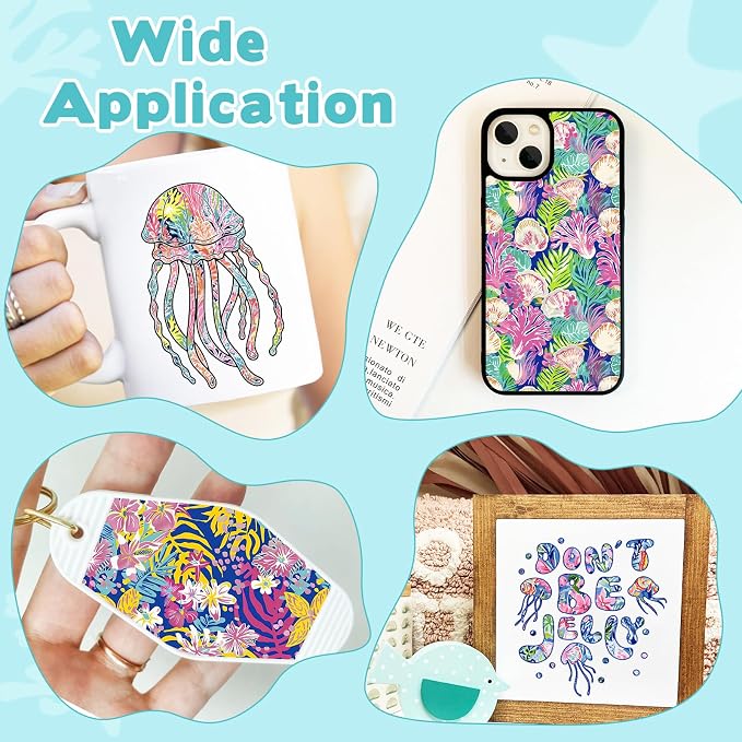Tintnut Watercolor Floral Permanent Vinyl Adhesive Vinyl 10 Sheets 12x10in | - Image 6