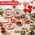 450 Pcs Strawberry Baby Shower Tableware Set Decorations A Berry Sweet Baby - Image 6