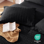 MUXHOMO 7 Pieces Full Comforter Set, Seersucker Bed in a Bag Full Size - Image 9