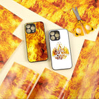 Tintnut Flame Pattern Permanent Vinyl 8 Pcs 12x10in Gold Adhesive Viny | - Image 7